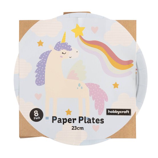 Unicorn Party Paper Plates 8 Pack image number 4