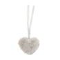 Grey Faux Fur Heart Pom 9cm image number 3