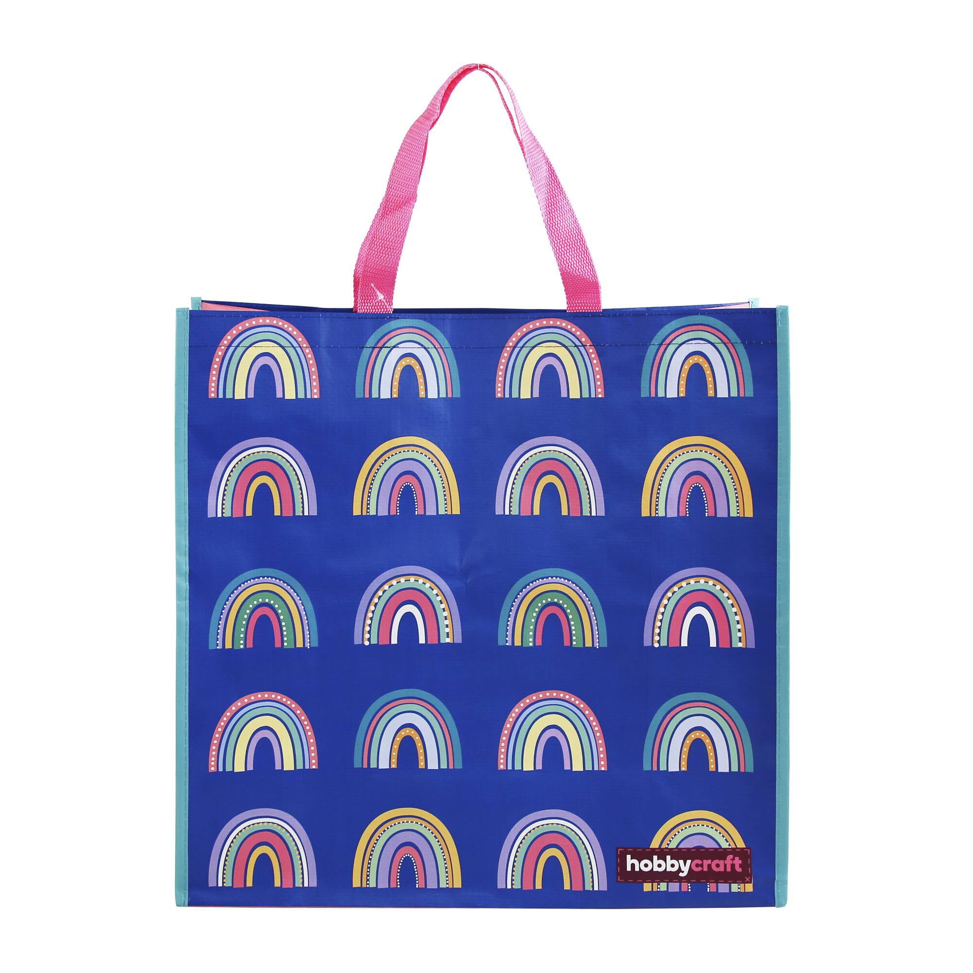 659980 1002 1 woven bag for life multi rainbow