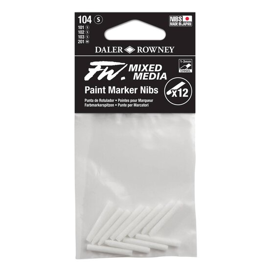 Daler-Rowney FW Chisel Nibs 1-3mm 12 Pack image number 1