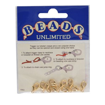 Beads Unlimited Gold Plated Trigger Clasp 10mm x 6mm 10 Pack