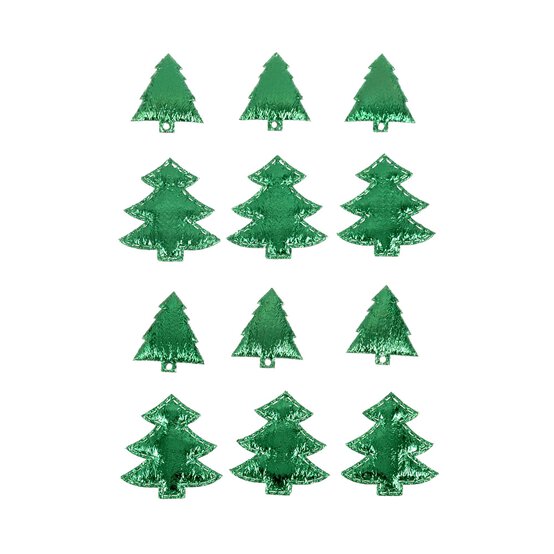 Green Foil Tree Puffy Stickers 12 Pack image number 1
