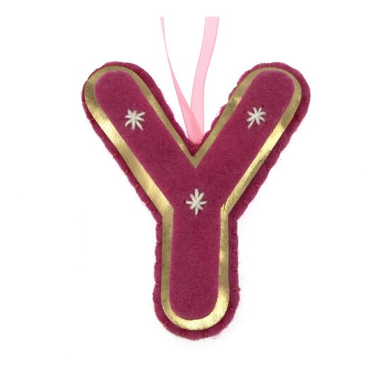 Hanging Felt Letter Y Decoration image number 3