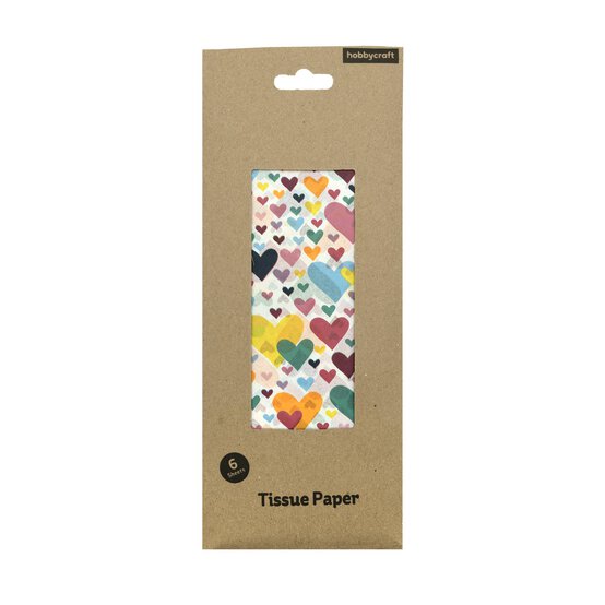 Hearts Tissue Paper 50cm x 75cm 6 Pack image number 4