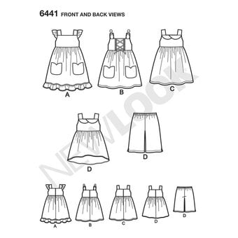 New Look Toddlers' Dresses and Tops Sewing Pattern 6441