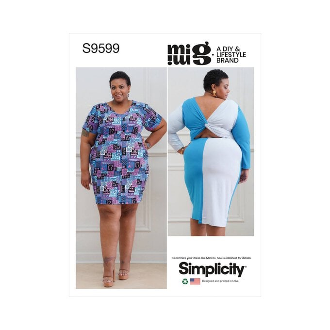 Simplicity Knit Dress Sewing Pattern S9599 (26-34) image number 1