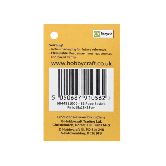 Pink Rope Easter Basket 28cm  image number 6