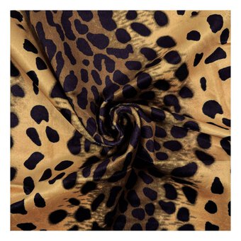 Leopard Animal Velour Fabric by the Metre