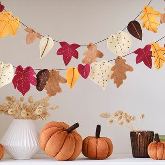 How to Create an Embroidered Leaf Garland