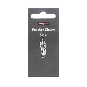 Silver Feather Charm