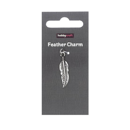 Silver Feather Charm image number 1