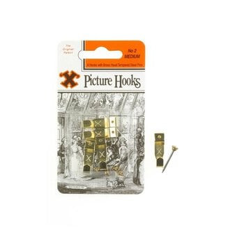 X No. 2 Picture Hooks with Pins 4 Pack