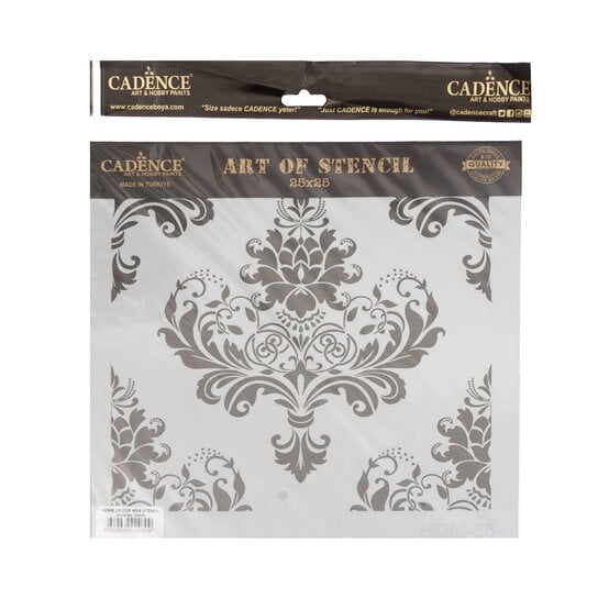 Cadence Fleur de Lis Home D&eacute;cor Stencil 25cm x 25cm image number 1