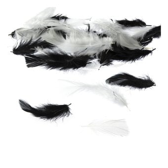 Black and White Harlequin Feather Mix 5g