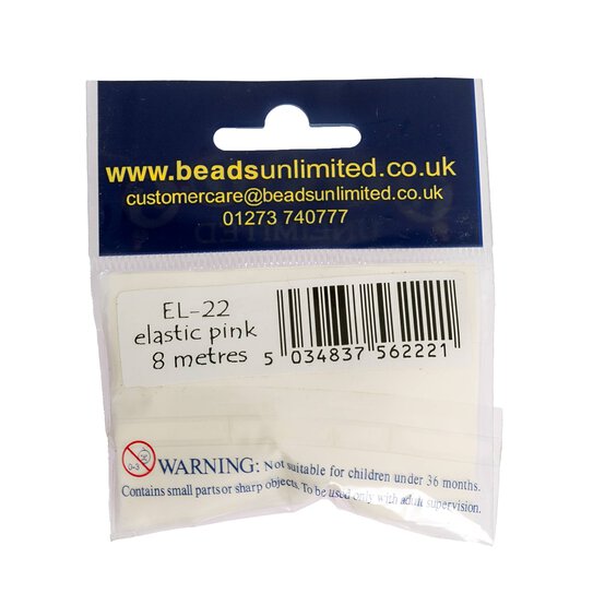 Beads Unlimited Pink Elastic 1mm x 3m image number 5