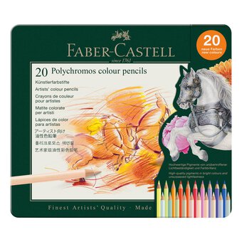 Faber-Castell Polychromos Artists' Colour Pencils 20 Pack