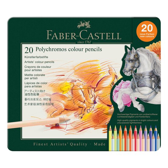 Faber-Castell Polychromos Artists' Colour Pencils 20 Pack image number 1