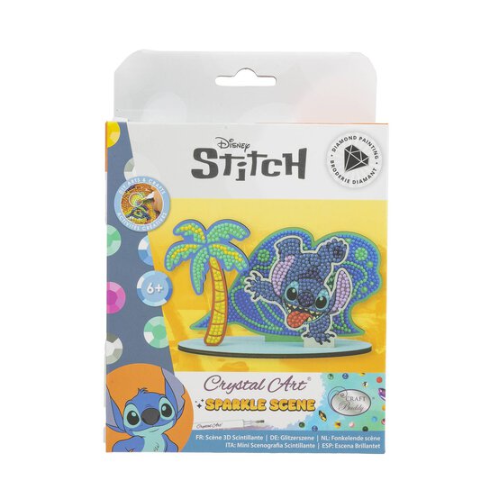 Disney Stitch Wave Crystal Art Sparkle Scene image number 1