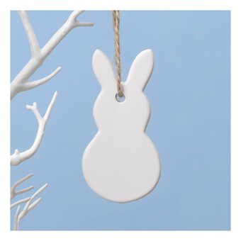 Hanging Ceramic Bunny Decoration 7.5cm
