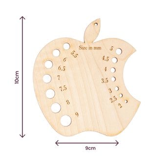 Apple Maple Wood Knitting Gauge image number 4