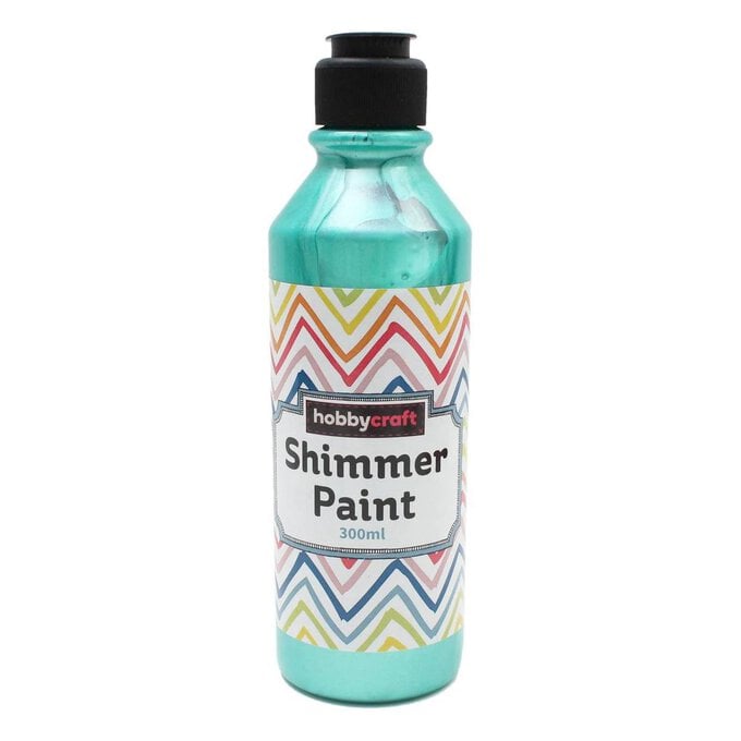 Metallic Green Ready Mixed Shimmer Paint 300ml image number 1
