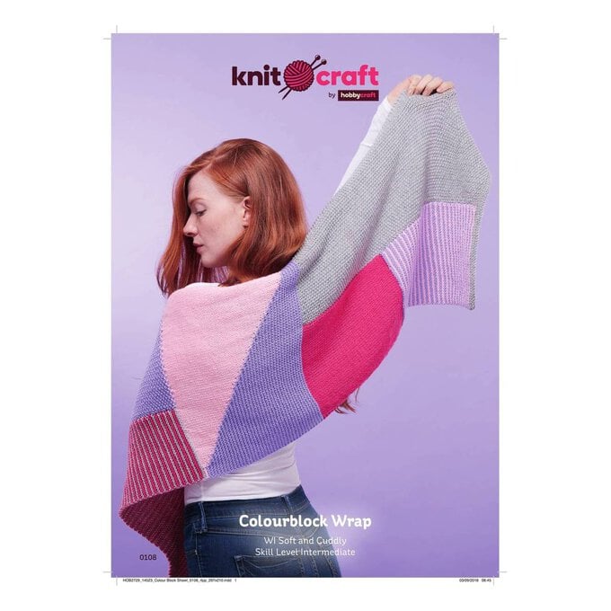 Knitcraft Colourblock Wrap Digital Pattern 0108 image number 1
