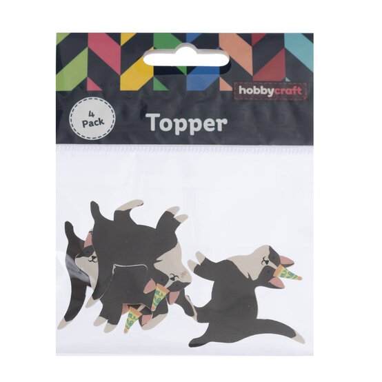 Party Cat Card Toppers 4 Pack  image number 4