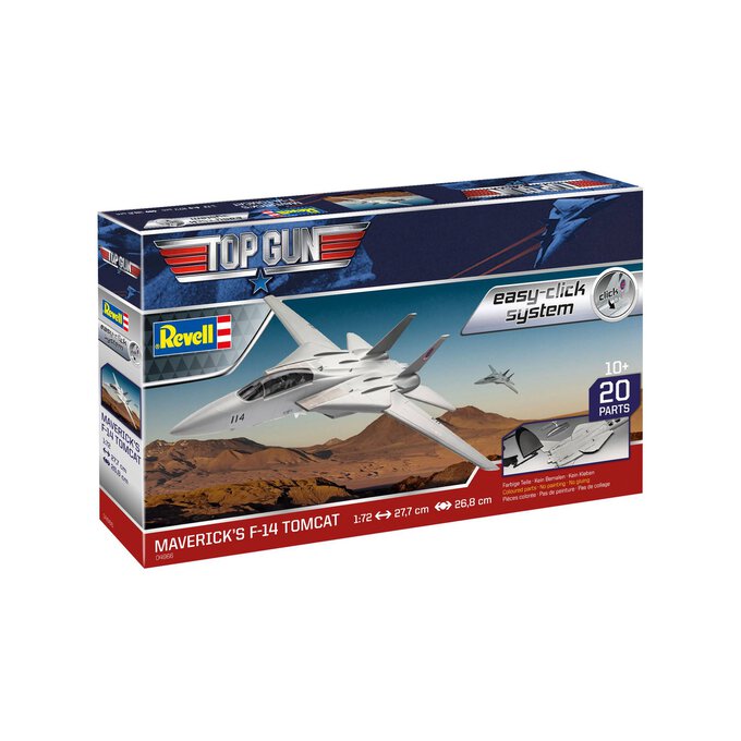 Revell Top Gun Maverick’s F14 Tomcat Easy Click Model Kit Hobbycraft