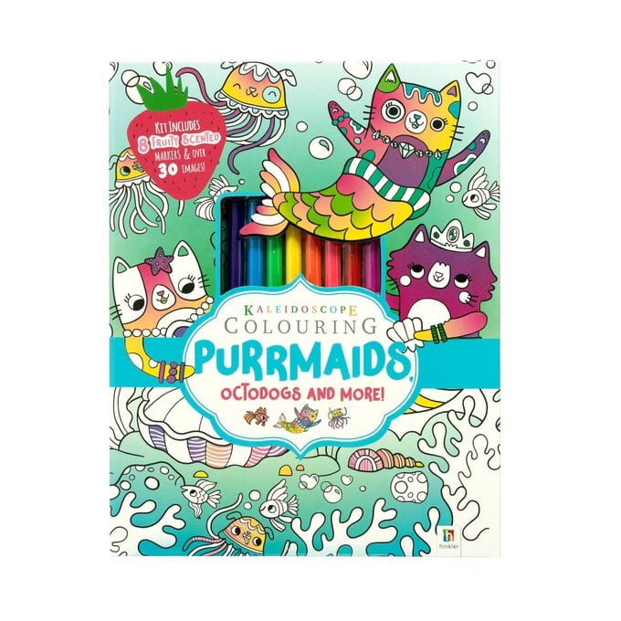 Kaleidoscope Purrmaids and Octodogs Colouring Kit image number 1