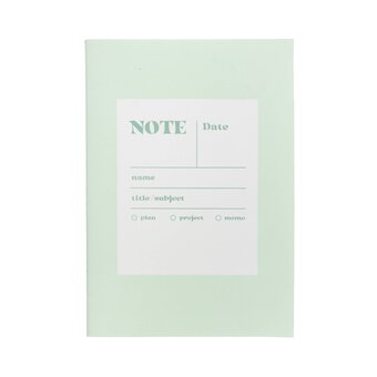 Green Stitch Notebook A5