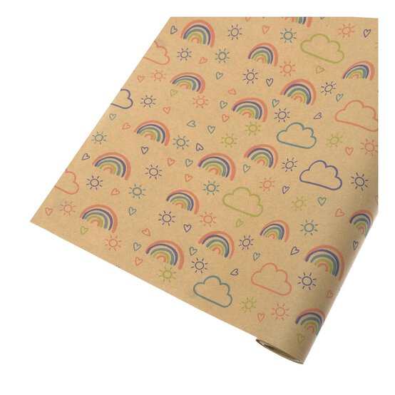 Rainbow Party Kraft Paper Roll 70cm x 3m image number 1