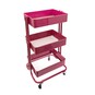 Dusty Pink Three Tier Storage Trolley image number 1
