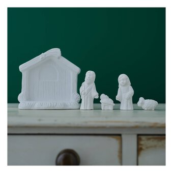Ceramic Nativity Set 14cm