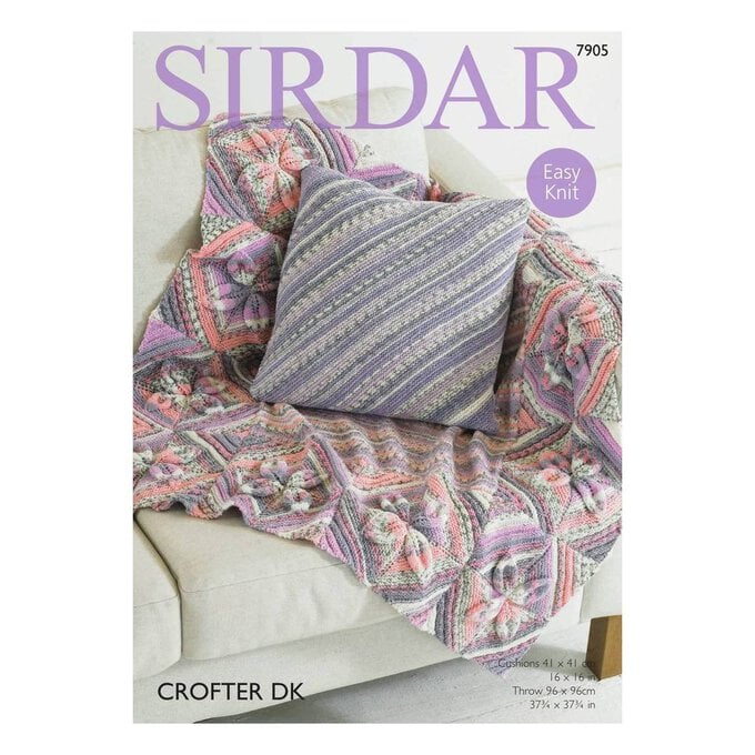 Sirdar Crofter DK Throw and Cushion Digital Pattern 7905 image number 1