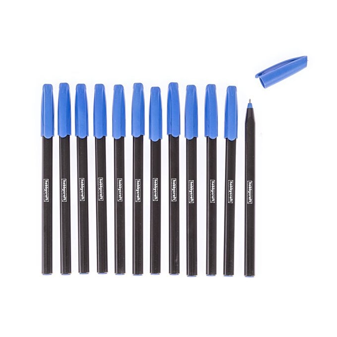 Blue Ballpoint Pens 12 Pack image number 1