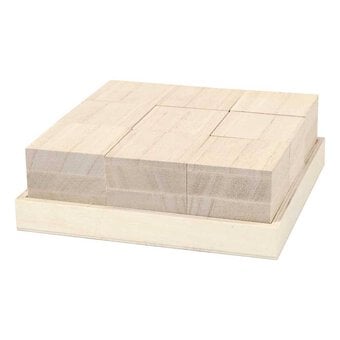 Wooden Cubes 4cm 9 Pack