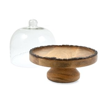 Whisk Wooden Domed Cake Stand 11 Inches image number 3