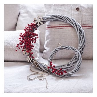 White-Washed Willow Wreath 40cm