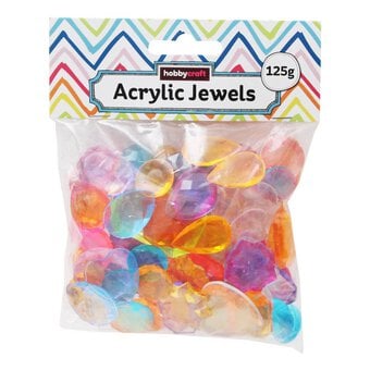Clear Acrylic Jewels 125g