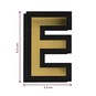 Black and Gold Vinyl Letter E Sticker 5cm image number 4