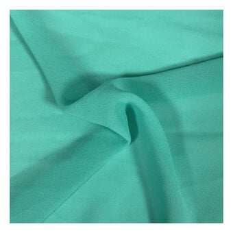 Aqua Pearl Chiffon Fabric by the Metre