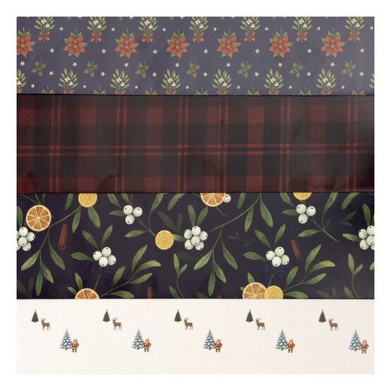 Festive Homestead Gift Wrapping Paper Pad 12 Sheets image number 3