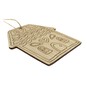 Hanging Wooden House Decoration 10cm image number 3