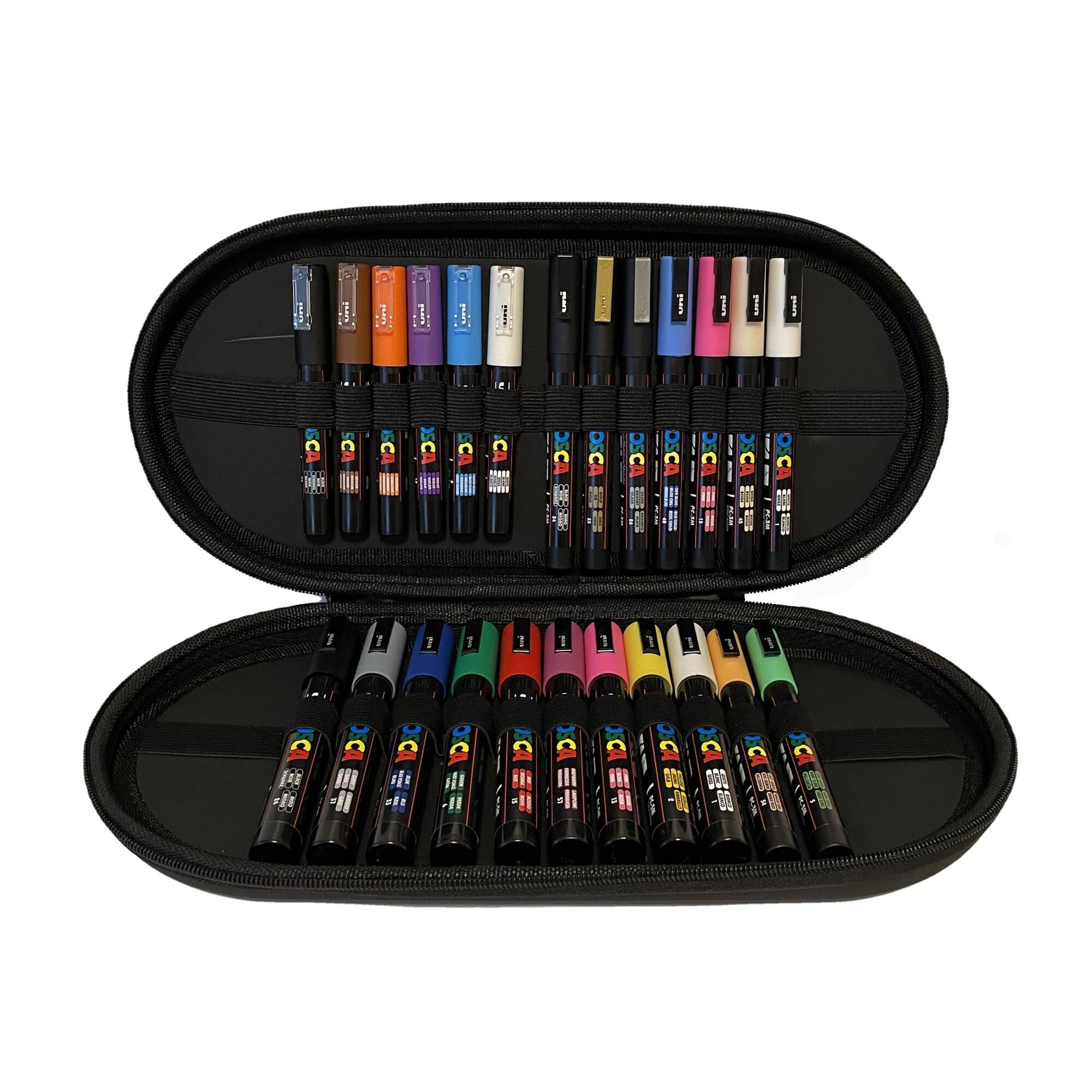 Uni Posca PCF-350 Brush Tip Paint Marker Pen Set - Black & White - Made In Japan