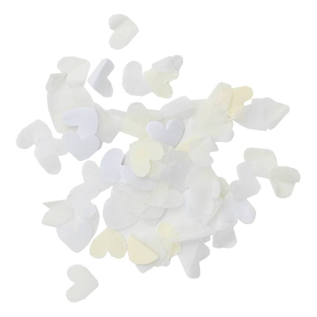 Cream Biodegradable Confetti Hearts 13g Hobbycraft