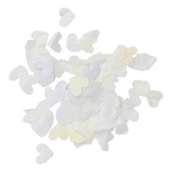 Cream Biodegradable Confetti Hearts 13g