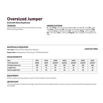 Knitcraft Oversized Jumper Cardigan Digital Pattern 0352 image number 4