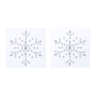 Silver Snowflake Gem Stickers 2 Pack