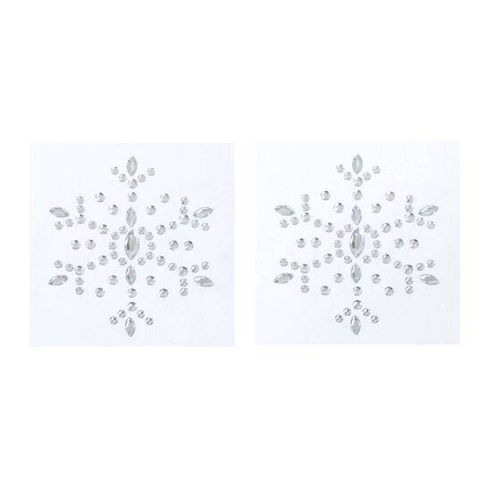 Silver Snowflake Gem Stickers 2 Pack image number 1