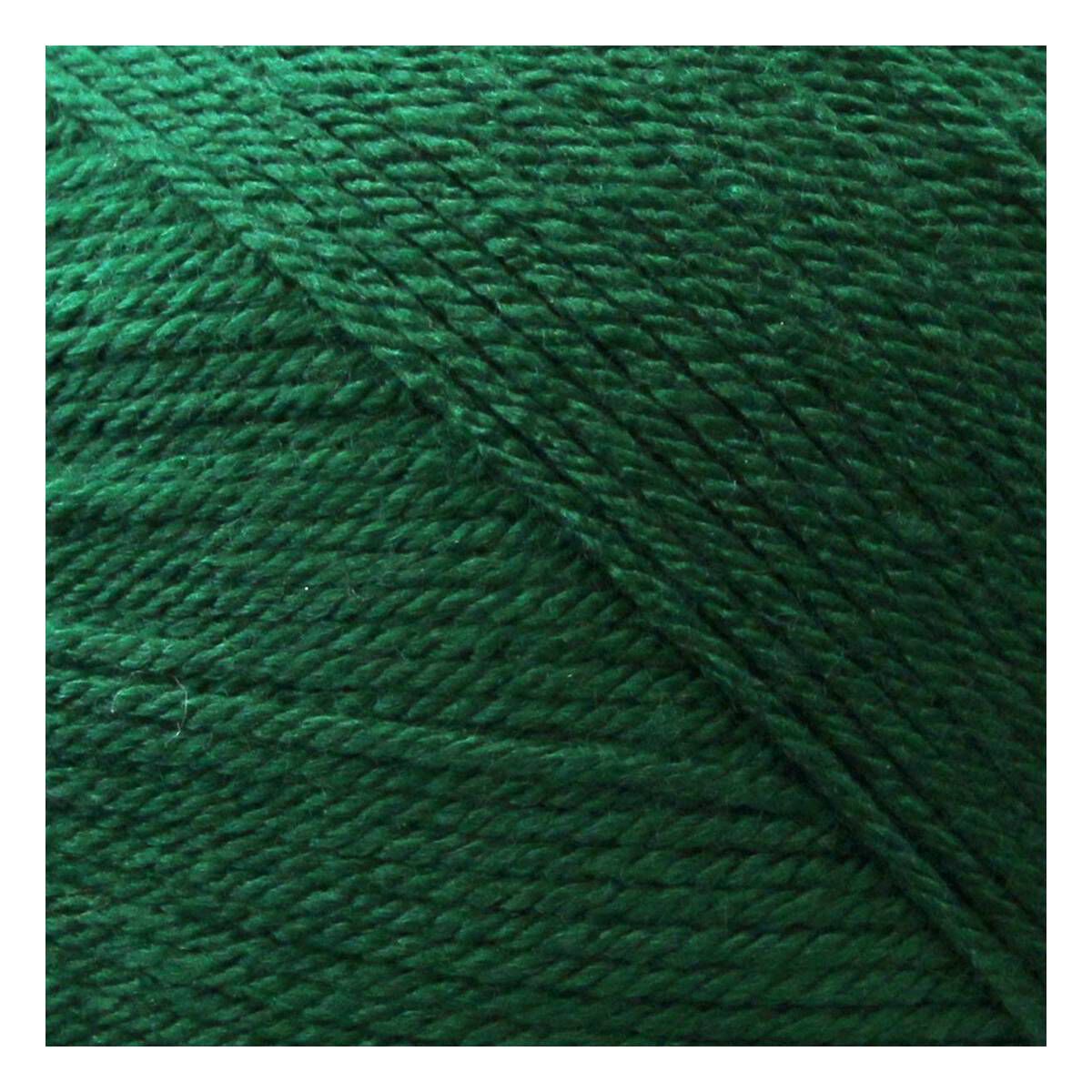 Women's Institute Dark Green Soft and Smooth Aran Yarn 400g Hobbycraft